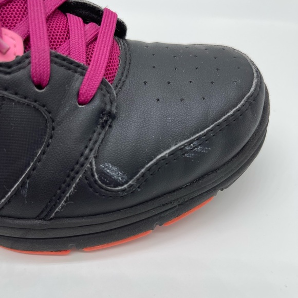 Nike black & pink low top leather trainers sneakers size 5.5 - Picture 4 of 7